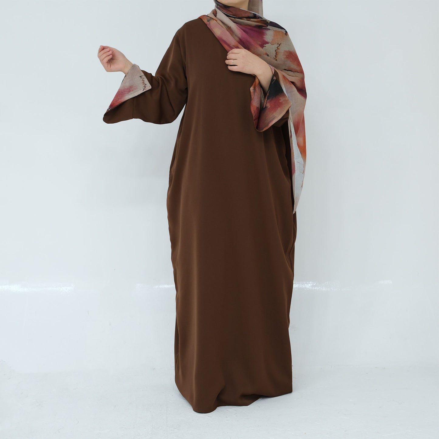 Tabara Traditional Nida Abaya  Plain Muslim Dress Thobe Dubai Style