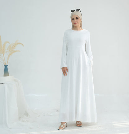 Tabara Eid Linen Abaya – Breathable Summer Modest Dress