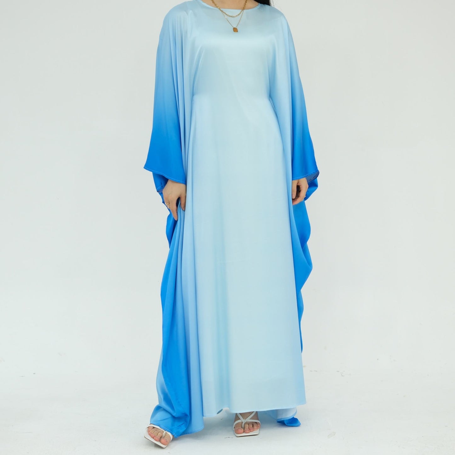 Tabara Modest Abaya Elegant Batwing Kaftan Muslim Dress
