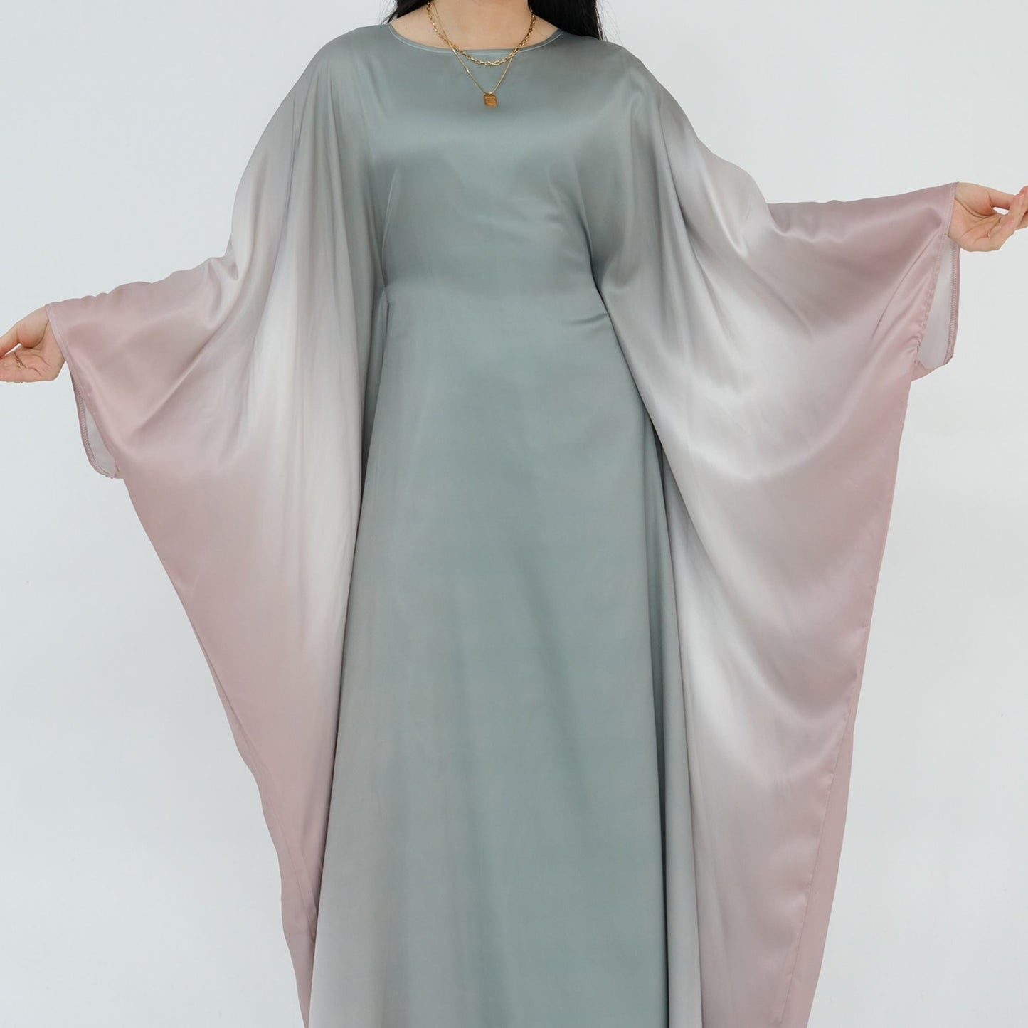 Tabara Modest Abaya Elegant Batwing Kaftan Muslim Dress