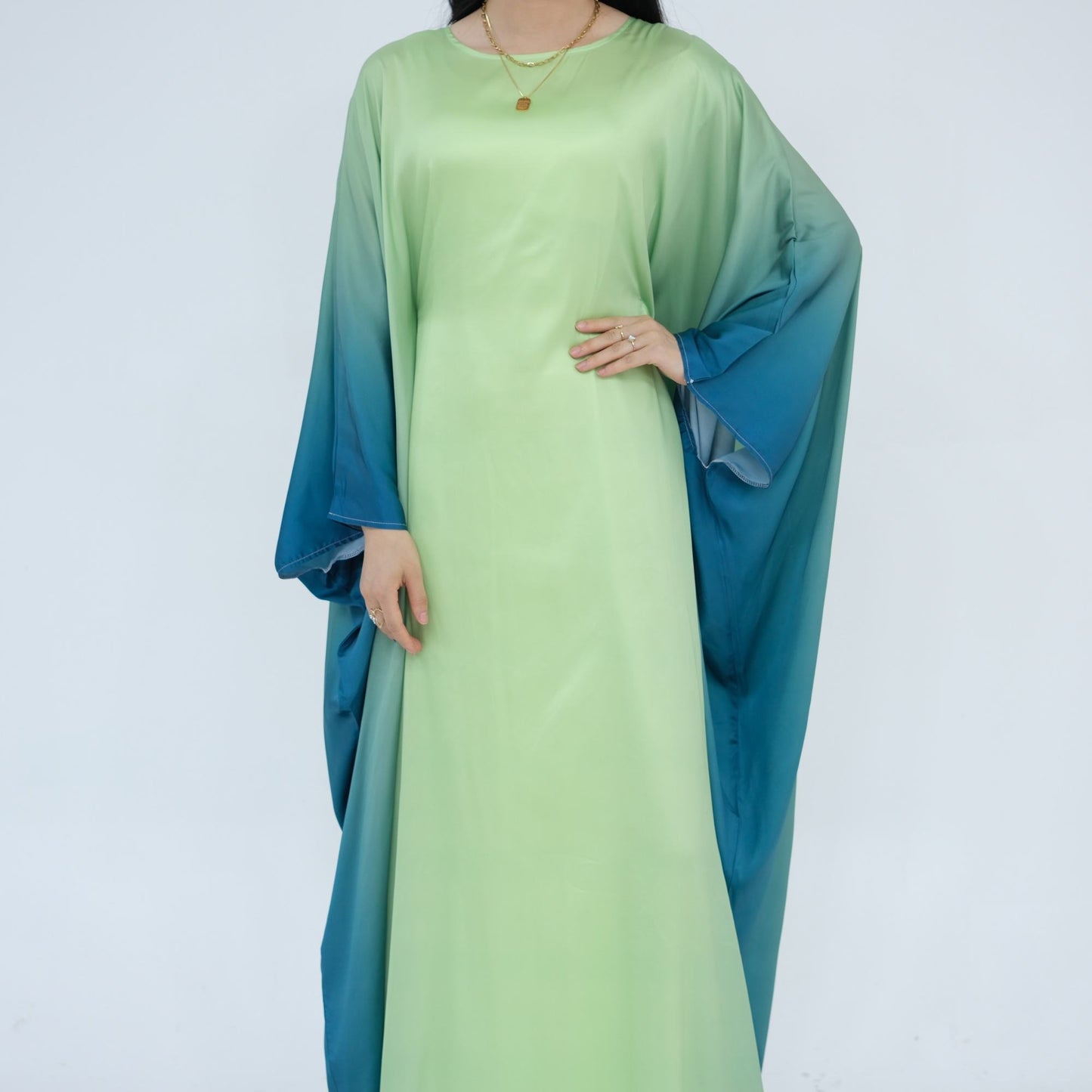 Tabara Modest Abaya Elegant Batwing Kaftan Muslim Dress