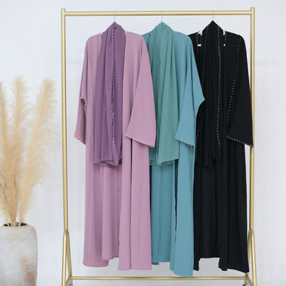 Tabara Luxe Open Abaya Set