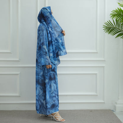 Tabara Chiffon Flow Set – Open Abaya