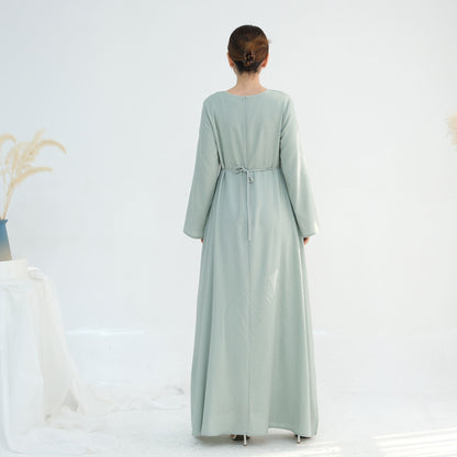 Tabara Eid Linen Abaya – Breathable Summer Modest Dress