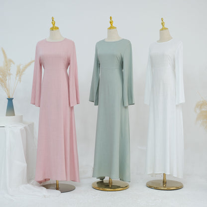 Tabara Eid Linen Abaya – Breathable Summer Modest Dress