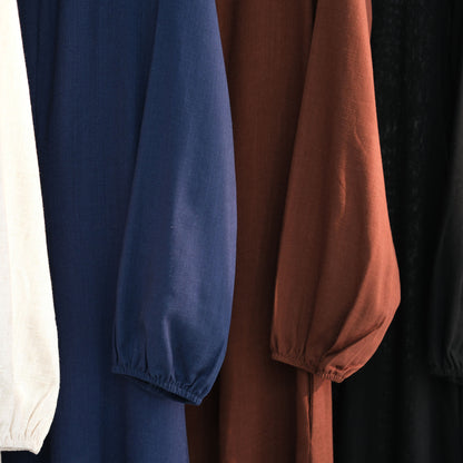 Tabara Linen Breeze Abaya – Lightweight Linen with Pockets