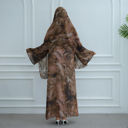 Tabara Chiffon Flow Set – Open Abaya