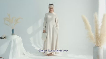 Tabara Linen Breeze Abaya – Lightweight Linen with Pockets